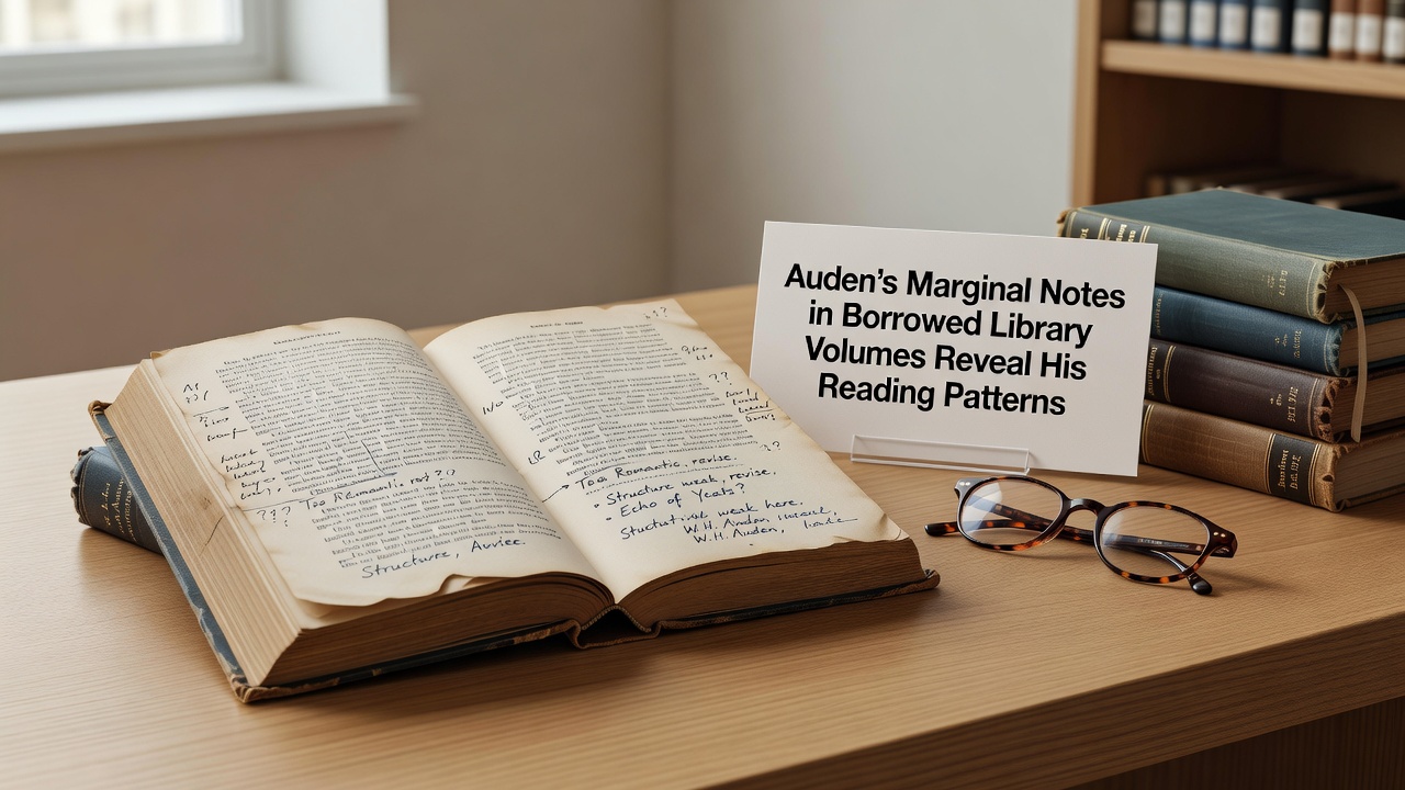 Auden's Marginal Notes in Borrowed Library Volumes Reveal His Reading Patterns